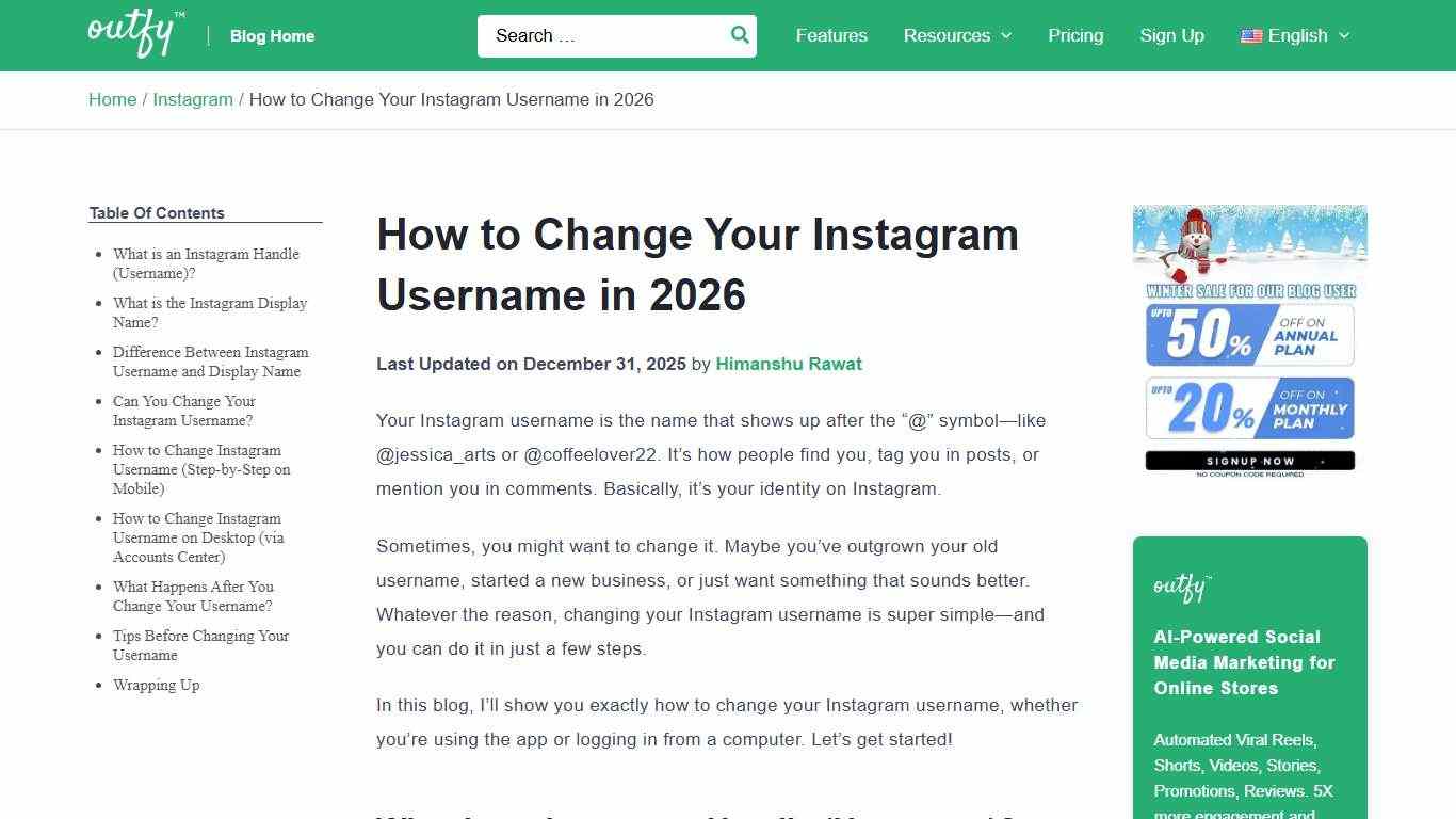 How to Change Your Instagram Username in 2026 - Outfy